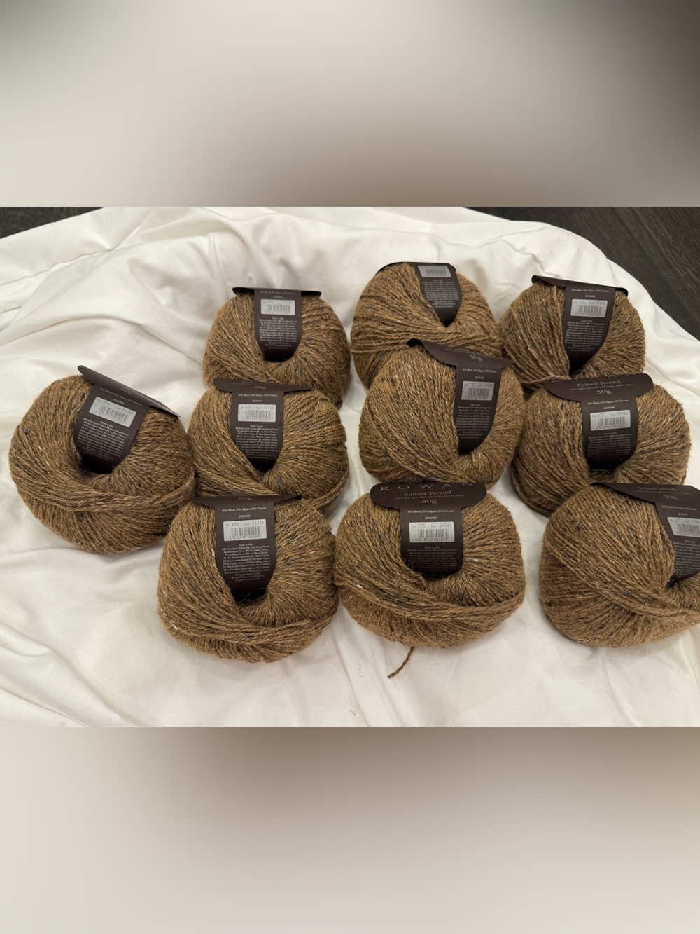 Rowan Felted Tweed DK Yarn Lot – 10 Skeins – Color 175 Cinnamon – Same Dye Lot